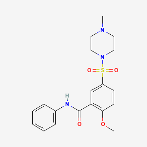 2-methoxy-5-[(4-methyl-1-piperazinyl)sulfonyl]-N-phenylbenzamide