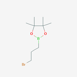 molecular formula C9H18BBrO2 B053741 2-(3-溴丙基)-4,4,5,5-四甲基-1,3,2-二氧杂硼环丁烷 CAS No. 124215-44-7