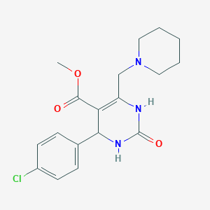 molecular formula C18H22ClN3O3 B5374101 methyl 4-(4-chlorophenyl)-2-oxo-6-(1-piperidinylmethyl)-1,2,3,4-tetrahydro-5-pyrimidinecarboxylate 