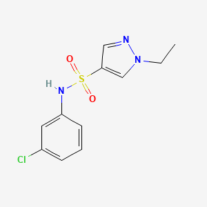 N-(3-chlorophenyl)-1-ethyl-1H-pyrazole-4-sulfonamide