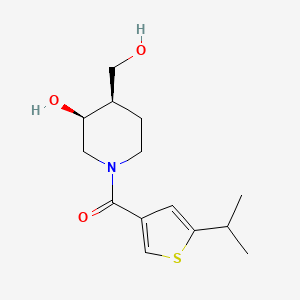 molecular formula C14H21NO3S B5374117 (3S*,4R*)-4-(hydroxymethyl)-1-[(5-isopropyl-3-thienyl)carbonyl]-3-piperidinol 