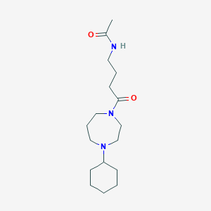 N-[4-(4-cyclohexyl-1,4-diazepan-1-yl)-4-oxobutyl]acetamide