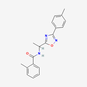 2-methyl-N-{1-[3-(4-methylphenyl)-1,2,4-oxadiazol-5-yl]ethyl}benzamide