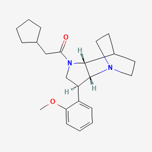 (2R*,3S*,6R*)-5-(cyclopentylacetyl)-3-(2-methoxyphenyl)-1,5-diazatricyclo[5.2.2.0~2,6~]undecane