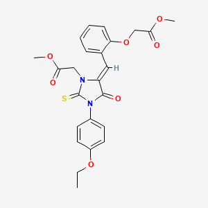 molecular formula C24H24N2O7S B5374199 methyl {3-(4-ethoxyphenyl)-5-[2-(2-methoxy-2-oxoethoxy)benzylidene]-4-oxo-2-thioxo-1-imidazolidinyl}acetate 