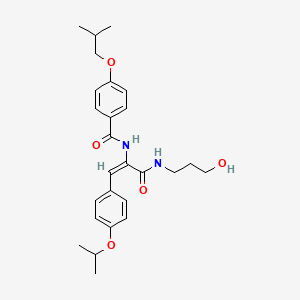 N-[1-{[(3-hydroxypropyl)amino]carbonyl}-2-(4-isopropoxyphenyl)vinyl]-4-isobutoxybenzamide