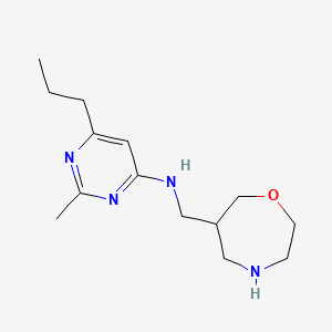 2-methyl-N-(1,4-oxazepan-6-ylmethyl)-6-propyl-4-pyrimidinamine dihydrochloride