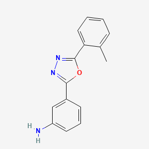 3-[5-(2-methylphenyl)-1,3,4-oxadiazol-2-yl]aniline