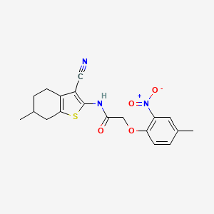 N-(3-cyano-6-methyl-4,5,6,7-tetrahydro-1-benzothien-2-yl)-2-(4-methyl-2-nitrophenoxy)acetamide