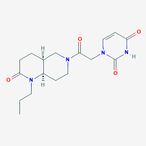 1-{2-oxo-2-[(4aS*,8aR*)-2-oxo-1-propyloctahydro-1,6-naphthyridin-6(2H)-yl]ethyl}pyrimidine-2,4(1H,3H)-dione