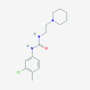 molecular formula C15H22ClN3O B5374268 N-(3-chloro-4-methylphenyl)-N'-[2-(1-piperidinyl)ethyl]urea 