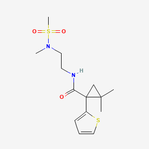 2,2-dimethyl-N-{2-[methyl(methylsulfonyl)amino]ethyl}-1-(2-thienyl)cyclopropanecarboxamide