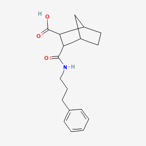 molecular formula C18H23NO3 B5374306 3-{[(3-phenylpropyl)amino]carbonyl}bicyclo[2.2.1]heptane-2-carboxylic acid 