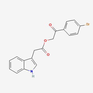 2-(4-bromophenyl)-2-oxoethyl 1H-indol-3-ylacetate