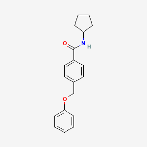 molecular formula C19H21NO2 B5374321 N-cyclopentyl-4-(phenoxymethyl)benzamide 