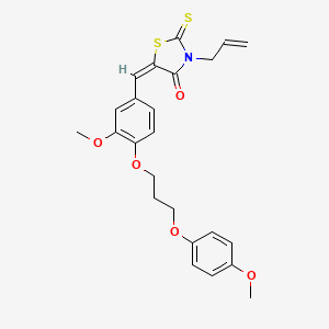 molecular formula C24H25NO5S2 B5374331 3-allyl-5-{3-methoxy-4-[3-(4-methoxyphenoxy)propoxy]benzylidene}-2-thioxo-1,3-thiazolidin-4-one 