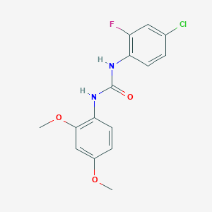 molecular formula C15H14ClFN2O3 B5374359 N-(4-chloro-2-fluorophenyl)-N'-(2,4-dimethoxyphenyl)urea 