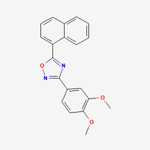 molecular formula C20H16N2O3 B5374363 3-(3,4-dimethoxyphenyl)-5-(1-naphthyl)-1,2,4-oxadiazole 