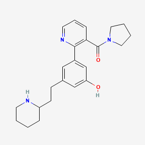 3-(2-piperidin-2-ylethyl)-5-[3-(pyrrolidin-1-ylcarbonyl)pyridin-2-yl]phenol