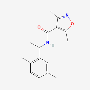 N-[1-(2,5-dimethylphenyl)ethyl]-3,5-dimethyl-4-isoxazolecarboxamide