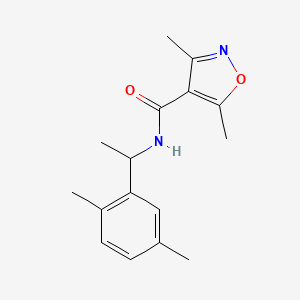 molecular formula C16H20N2O2 B5374393 N-[1-(2,5-dimethylphenyl)ethyl]-3,5-dimethyl-4-isoxazolecarboxamide 