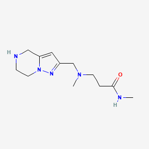 molecular formula C12H21N5O B5374399 N~1~,N~3~-dimethyl-N~3~-(4,5,6,7-tetrahydropyrazolo[1,5-a]pyrazin-2-ylmethyl)-beta-alaninamide dihydrochloride 