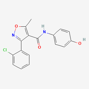 3-(2-chlorophenyl)-N-(4-hydroxyphenyl)-5-methyl-4-isoxazolecarboxamide