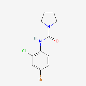 molecular formula C11H12BrClN2O B5374419 N-(4-bromo-2-chlorophenyl)-1-pyrrolidinecarboxamide 