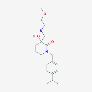 molecular formula C20H32N2O3 B5374432 3-hydroxy-1-(4-isopropylbenzyl)-3-{[(2-methoxyethyl)(methyl)amino]methyl}piperidin-2-one 