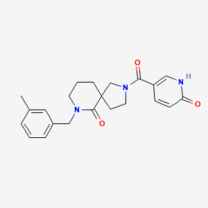 molecular formula C22H25N3O3 B5374435 7-(3-methylbenzyl)-2-[(6-oxo-1,6-dihydro-3-pyridinyl)carbonyl]-2,7-diazaspiro[4.5]decan-6-one 