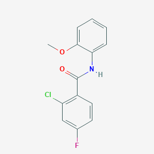 molecular formula C14H11ClFNO2 B5374442 2-chloro-4-fluoro-N-(2-methoxyphenyl)benzamide 