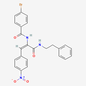 molecular formula C24H20BrN3O4 B5374460 4-bromo-N-(2-(4-nitrophenyl)-1-{[(2-phenylethyl)amino]carbonyl}vinyl)benzamide 