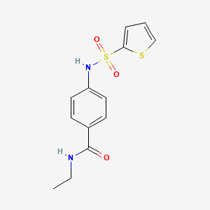 molecular formula C13H14N2O3S2 B5374467 N-ethyl-4-[(2-thienylsulfonyl)amino]benzamide 