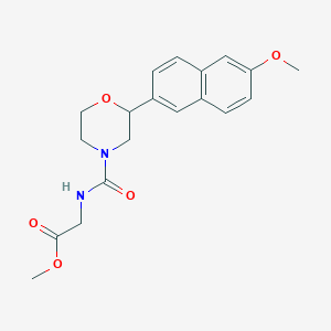 molecular formula C19H22N2O5 B5374488 methyl ({[2-(6-methoxy-2-naphthyl)morpholin-4-yl]carbonyl}amino)acetate 