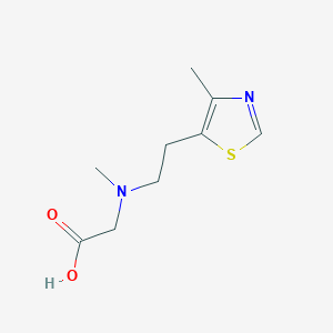 molecular formula C9H14N2O2S B5374515 {methyl[2-(4-methyl-1,3-thiazol-5-yl)ethyl]amino}acetic acid 