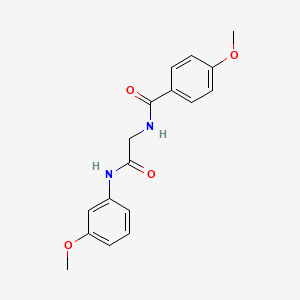 4-methoxy-N-{2-[(3-methoxyphenyl)amino]-2-oxoethyl}benzamide