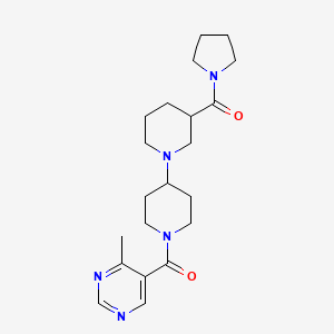 molecular formula C21H31N5O2 B5374522 1'-[(4-methylpyrimidin-5-yl)carbonyl]-3-(pyrrolidin-1-ylcarbonyl)-1,4'-bipiperidine 