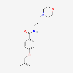 molecular formula C18H26N2O3 B5374556 4-[(2-methyl-2-propen-1-yl)oxy]-N-[3-(4-morpholinyl)propyl]benzamide 