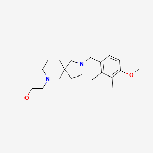 molecular formula C21H34N2O2 B5374564 2-(4-methoxy-2,3-dimethylbenzyl)-7-(2-methoxyethyl)-2,7-diazaspiro[4.5]decane 