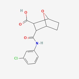 molecular formula C14H14ClNO4 B5374578 3-{[(3-chlorophenyl)amino]carbonyl}-7-oxabicyclo[2.2.1]heptane-2-carboxylic acid 