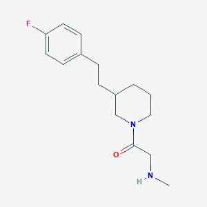 molecular formula C16H23FN2O B5374599 (2-{3-[2-(4-fluorophenyl)ethyl]-1-piperidinyl}-2-oxoethyl)methylamine hydrochloride 