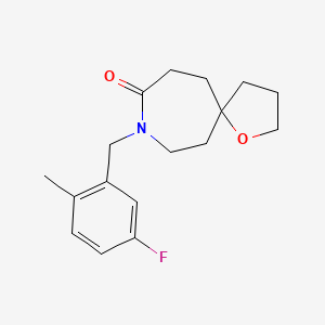 molecular formula C17H22FNO2 B5374614 8-(5-fluoro-2-methylbenzyl)-1-oxa-8-azaspiro[4.6]undecan-9-one 