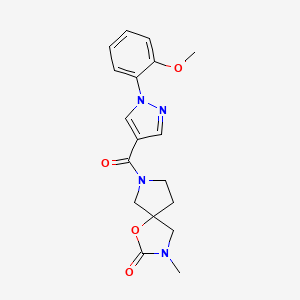 molecular formula C18H20N4O4 B5374630 7-{[1-(2-methoxyphenyl)-1H-pyrazol-4-yl]carbonyl}-3-methyl-1-oxa-3,7-diazaspiro[4.4]nonan-2-one 