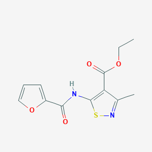 molecular formula C12H12N2O4S B5374635 ethyl 5-(2-furoylamino)-3-methyl-4-isothiazolecarboxylate 