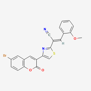 2-[4-(6-bromo-2-oxo-2H-chromen-3-yl)-1,3-thiazol-2-yl]-3-(2-methoxyphenyl)acrylonitrile