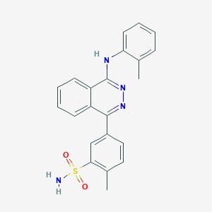 molecular formula C22H20N4O2S B5374741 2-methyl-5-{4-[(2-methylphenyl)amino]-1-phthalazinyl}benzenesulfonamide 