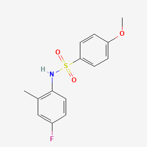 molecular formula C14H14FNO3S B5374761 N-(4-fluoro-2-methylphenyl)-4-methoxybenzenesulfonamide 