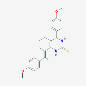 molecular formula C23H24N2O2S B5374762 8-(4-methoxybenzylidene)-4-(4-methoxyphenyl)-3,4,5,6,7,8-hexahydro-2(1H)-quinazolinethione CAS No. 65331-30-8