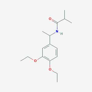 molecular formula C16H25NO3 B5374780 N-[1-(3,4-diethoxyphenyl)ethyl]-2-methylpropanamide 