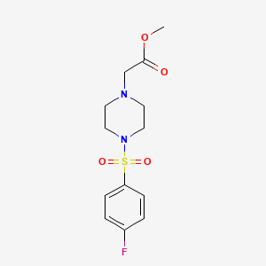 methyl {4-[(4-fluorophenyl)sulfonyl]-1-piperazinyl}acetate